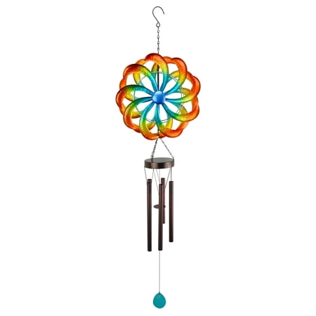 Double Spinner Sun Wind Chime - 44 inch