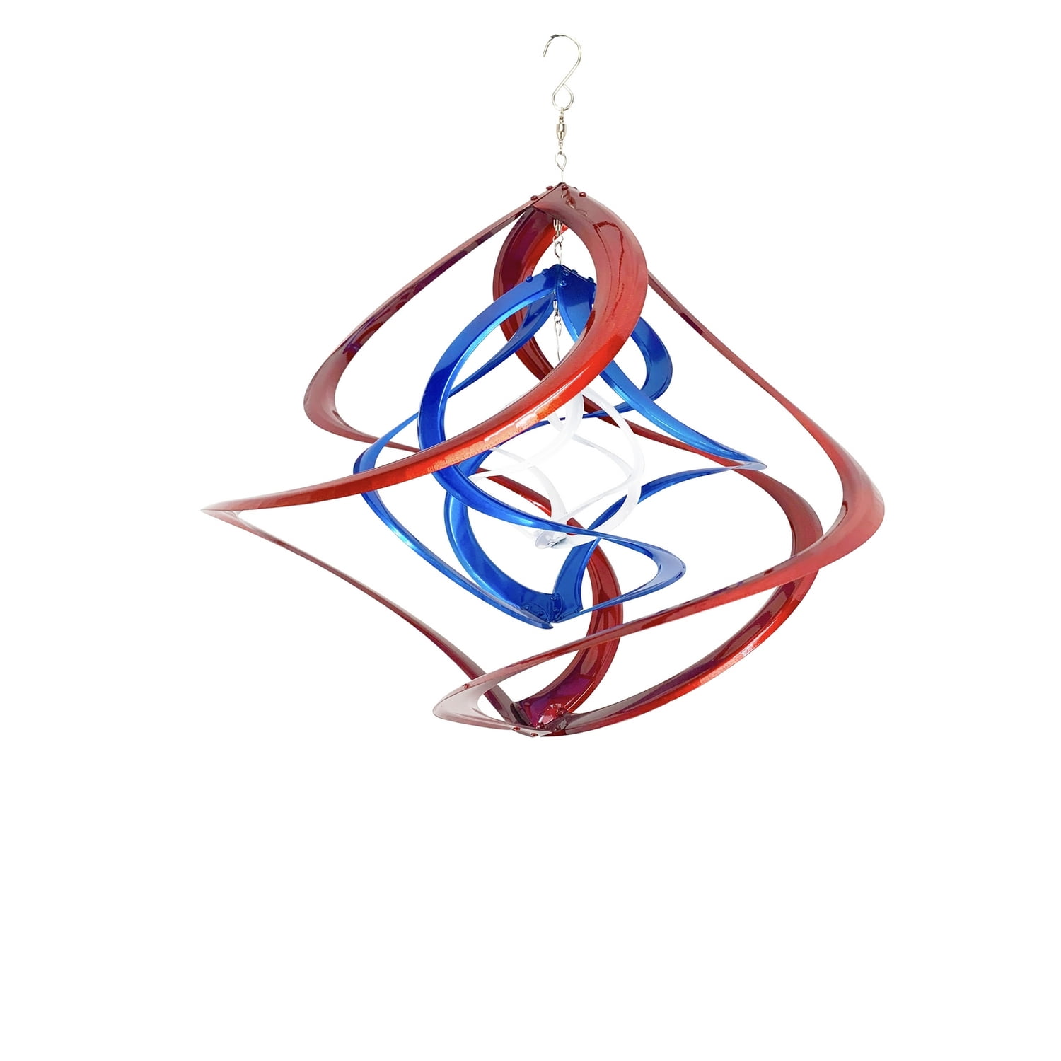 20" Red, White, and Blue Metal Wind Spinner