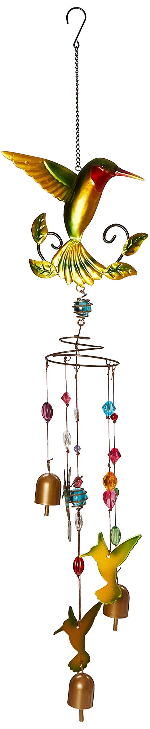 Red Carpet Studios Nature's Jewels Wind Chimes, 23-Inch, Hummingbird