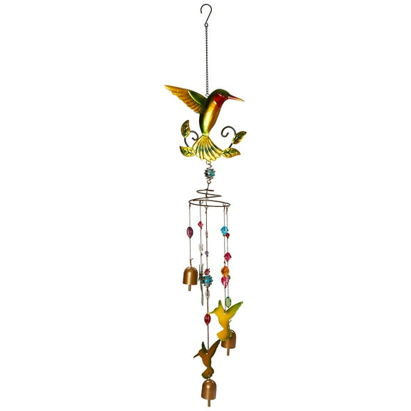 Red Carpet Studios Nature's Jewels Wind Chimes, 23-Inch, Hummingbird