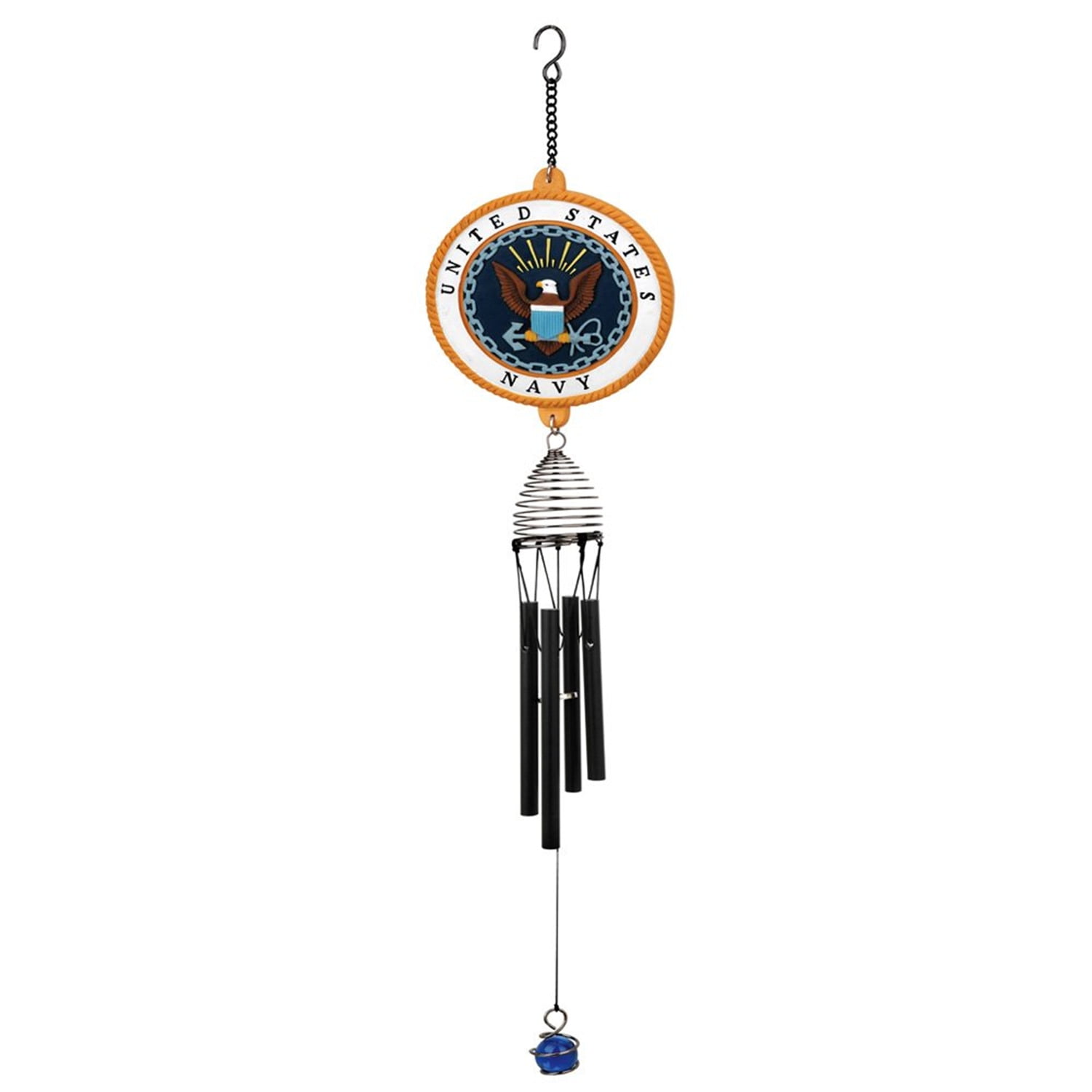 Red Carpet Studios Patriot Military Wind Chime, Navy
