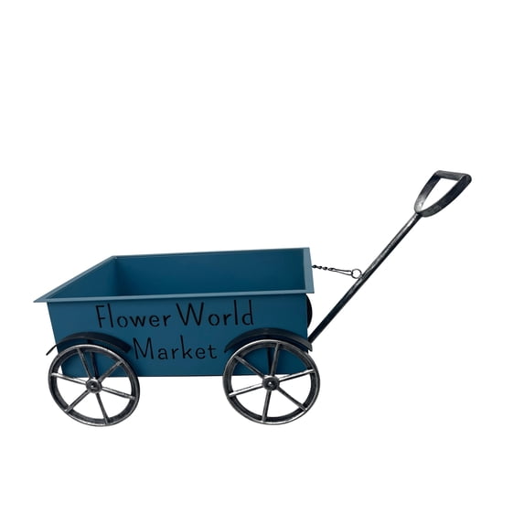 Red Carpet Studios Planter Blue Wagon