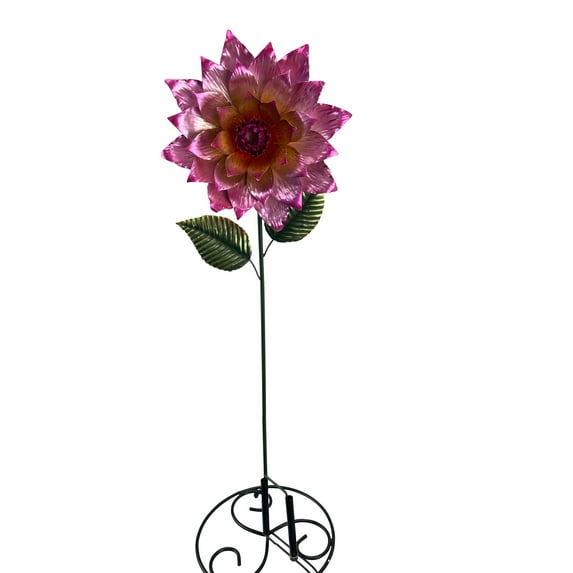 Red Carpet Studios Stake Flower Zinnia Pink