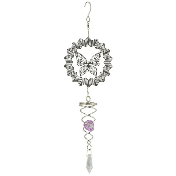 Red Carpet Studios Suncatcher Butterfly Purple Crystal