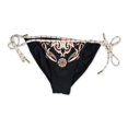 thumbnail image 1 of Red Carter Womens Striped Trim Bikini Swim Bottom, Black, X-Small, 1 of 1