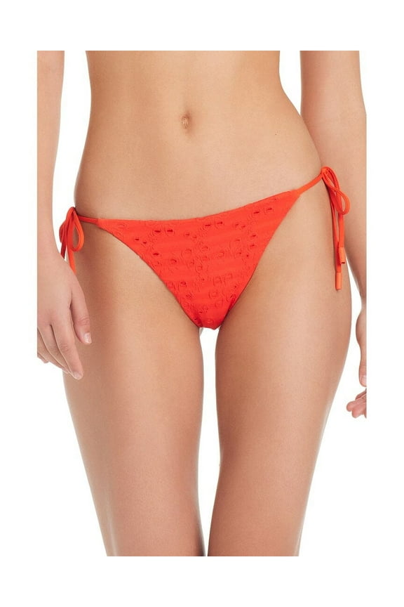 womens  Eyelet Tie Side Swim Bottoms, XL