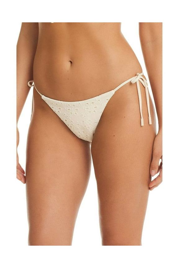 womens  Eyelet Tie Side Swim Bottoms, XL