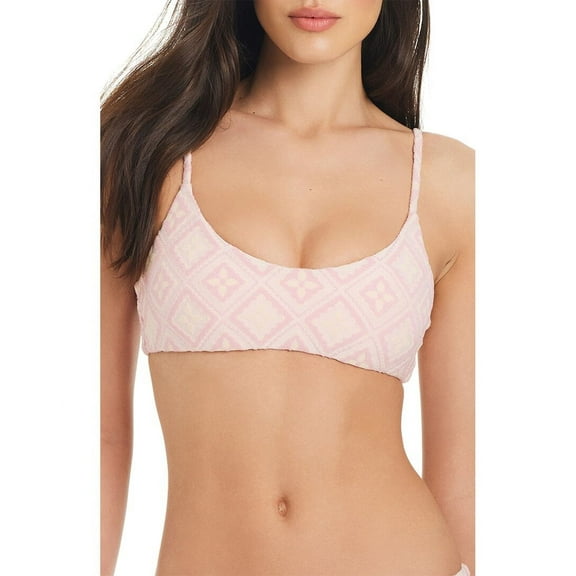 Red Carter womens  Jacquard Geo Bralette Swim Top, XL