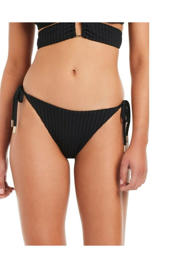 womens  Ribbed Textured Tie Side Bottom, l