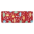 thumbnail image 1 of Red Cartoon Dinosaurs Arrows Pattern Kitchen Rug Mat,Kitchen Runner Rugs Non Skid Washable,Decorative Kitchen Floor Mats for Kitchen,Sink,Laundry,17"x47.2", 1 of 7