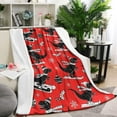 thumbnail image 1 of Red Cartoon Dinosaurs Skiing Pattern Blanket,Comfortable Soft Lamb Wool Throw Blanket,All Season,Warm Lightweight Blankets for Sofa Bed Couch Living Room Chair,40"x50", 1 of 4
