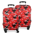 thumbnail image 1 of Red Cartoon Dinosaurs Skiing Pattern Luggage Cover Fashion Suitcase Cover Baggage Covers Fit 25-28 Inch Luggage (Go Travel), 1 of 5