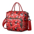 thumbnail image 1 of Red Cartoon Dinosaurs Skiing Pattern Womens Lunch Box for Work,Insulated Large Lunch Bag for Tween and Teen,Loncheras Para Mujer,Leakproof Adult Lunch Bag for Work,Beach,Travel,Picnic,Camping, 1 of 7