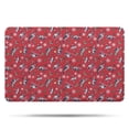 thumbnail image 1 of Red Cartoon Dinosaurs Snowflakes Pattern Bathroom Rugs Mat,Non Slip Microfiber Bathroom Rug,Rubber Backing,Soft Bathroom Mats for Bathroom Floor,Tub and Shower,20x32in(50x80cm), 1 of 5
