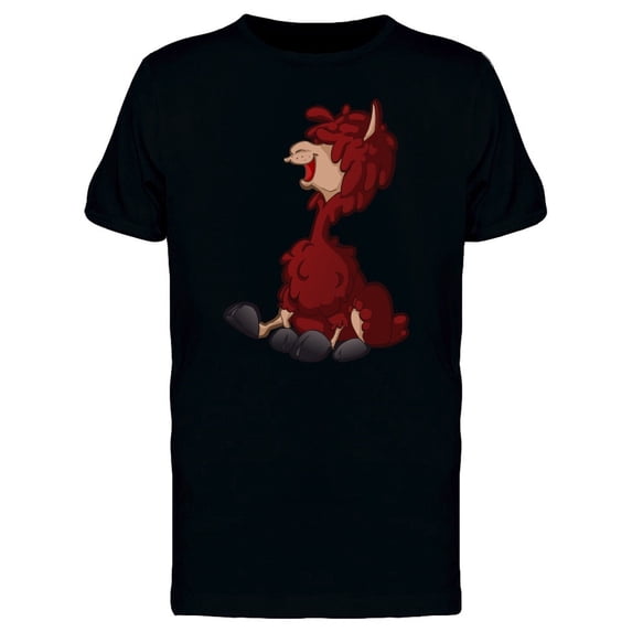 Red Cartoon Llama T-Shirt Men -Image by Shutterstock, Male x-Large