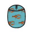 thumbnail image 1 of Red Cartoon Lobster Print Pot Holders for Kitchen - Heat Resistant Oven Mitts Hot Pads with Pocket, Non Slip Silicone Pot Holders, Cute Hanging Loop Potholders for Kitchen Baking, 1 of 5