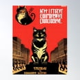 thumbnail image 1 of Red Cat Commander Poster Wall Art, Modern Wall Decor For Living Room Bedroom, 8x12 UNFRAMED, 1 of 2