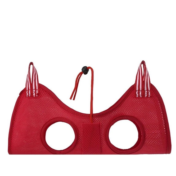 Red Cat Grooming Hammock, Breathable Mesh Restraint Sling for Cat Nail Trimming, Bathing, Anti-Escape Pet Grooming Accessory for Small Pets, Soft Lightweight Portable Pet Supplies