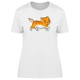 thumbnail image 1 of Red Cat Walking Sticker T-Shirt Women -Image by Shutterstock, Female x-Large, 1 of 2
