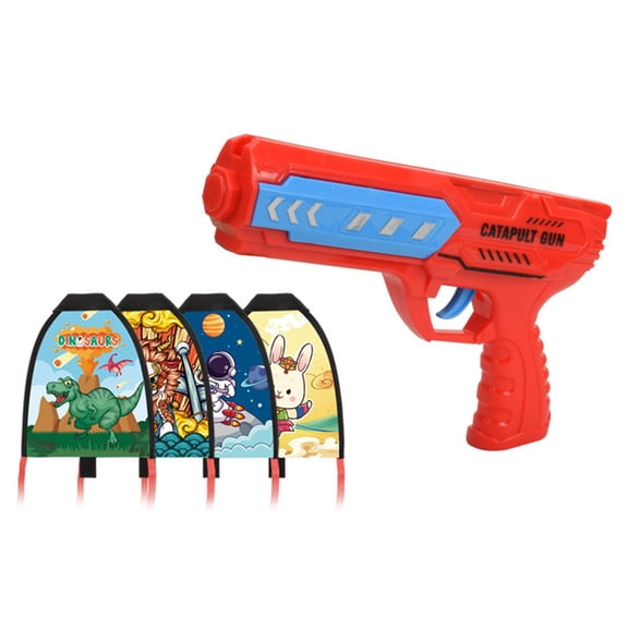 Red Catapult Kite Launcher Toy For Children Outdoor Beach Fly With 1 Kite Mechanical Spring No Battery 2026