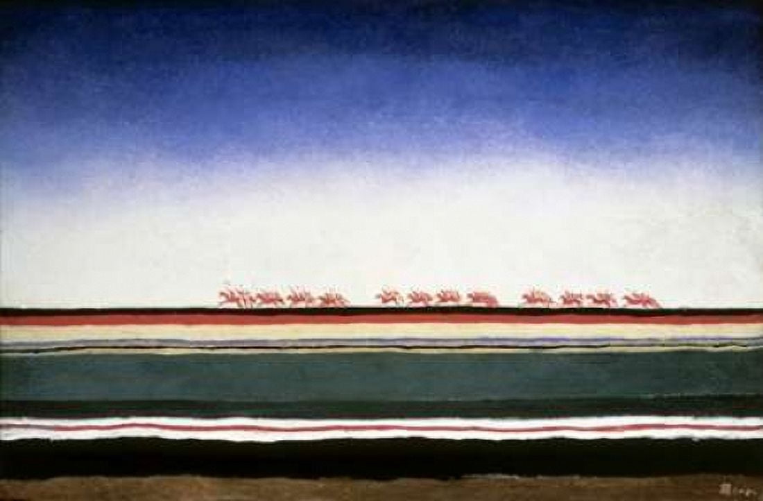 Red Cavalry Canvas Art - Kazimir Malevich (24 x 36)