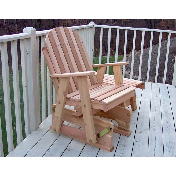 Red Cedar Blue Mountain Fanback Glider Chair