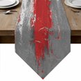 thumbnail image 1 of Red Cement Gray Table Runner Linen Burlap Table Runner 70 Inches Long Modern Abstract Art Red Dresser Scarves for Kitchen Island Coffee Dining Room Party Wedding Banquet Holiday Decoration 13"x70", 1 of 8