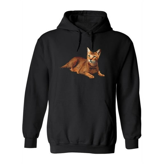 Red Chausie Cat Laying Down Hoodie Women -Image by Shutterstock, Female Medium