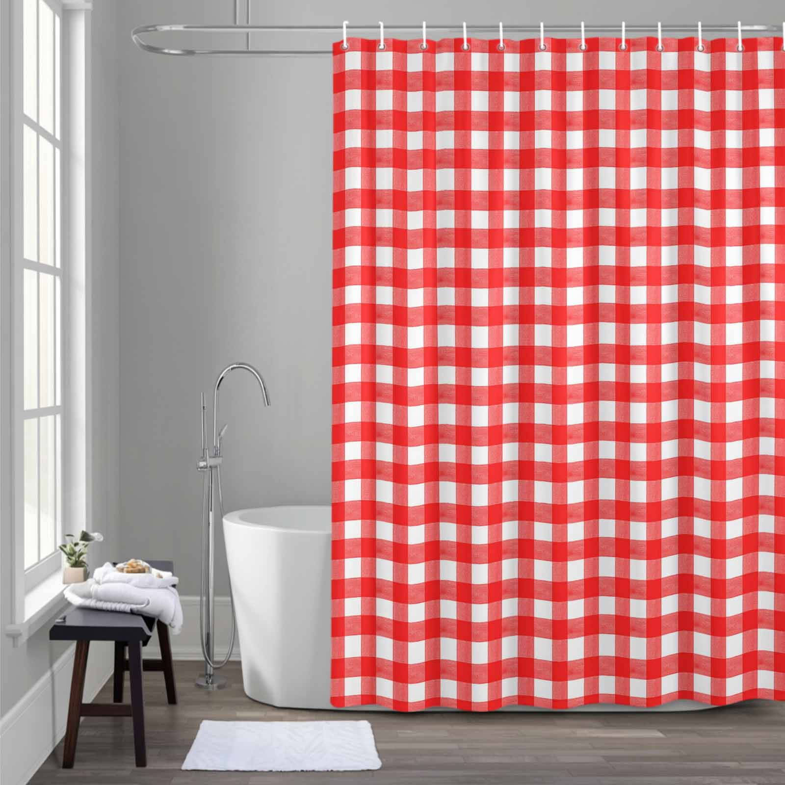 Shower Curtain With Red