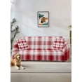 thumbnail image 1 of Red Checkered Sofa Covers for 2-3 Cushion Couch L-Shaped Sectional, Red White Plaid Farmhouse Washable Sofa Covers Slipcover for Living Room Furniture, Couch Cover Blanket 71"x134", 1 of 9