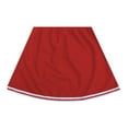 thumbnail image 1 of Red Cheerleader Skirt With White Trim Cheer Costume Cute Sexy Adult Womens, 1 of 6
