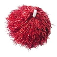 Red Cheerleading Pom Poms for Team Spirit, Straight Handle Cheering Props Ideal for Aerobics