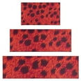 thumbnail image 1 of Red Cheetah Leopard Pattern Kitchen Rugs Sets Of 3,Kitchen Runner Rugs Non Skid Washable,Decorative Kitchen Floor Mats for Kitchen,Sink,Laundry,17"x30"+ 17"x47" + 17"x59", 1 of 6