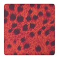 thumbnail image 1 of Red Cheetah Leopard Pattern Square Fitted Tablecloth with Elastic Edge,Square Table Cover,Washable Elastic Table Cover for Home Kitchen Party Decor 36"x36", 1 of 6