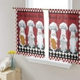 thumbnail image 1 of Red Chef Gourmet Sheer Curtains 54 Inches Length 2 Panels Set, Window Sheer Curtains for Living Room/Bedroom, Checkered Kitchen Cook Light Filtering Rod Pocket Curtain 52'' x 54'' x 2, 1 of 7