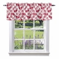 thumbnail image 1 of Red Cherries Valance Curtain Pink Plaid Abstract Fruit Modern Style Simple Window Valances Rod Pocket Short Curtains Window Treatments for Kitchen Bedroom Bathroom Laundry 42" x 18", 1 of 9