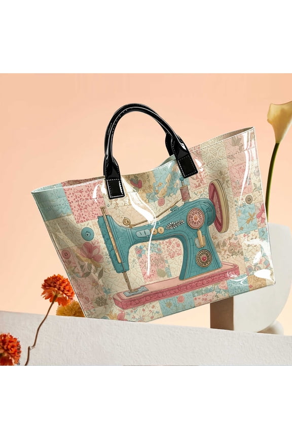Red Cherry Camouflage Leopard Print Top Handle Tote Bag, Large Capacity Handbag for Women Shopping Travel Daily Commuting