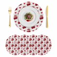 thumbnail image 1 of Red Cherry Round 13 Inch Placemats Set of 4, Farmhouse Lover Heart Fruit Gray Wooden HeatResistant Non Slip Place Mats for Dining Table, Wipeable Braided Kitchen Table Mats for Housewarming, 1 of 9