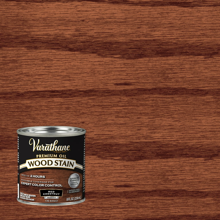 Red Chestnut, Varathane Premium Oil-Based Interior Wood Stain-211802, Half  Pint, 4 Pack