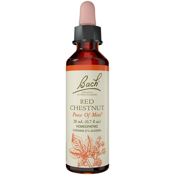 Bach Original Formulas Flower Remedies Drops, Red Chestnut, 0.7 Fl Oz