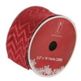 thumbnail image 1 of Northlight Wine Red Glitter Chevron Wired Christmas Craft Ribbon 2.5" x 10 Yards, 1 of 3