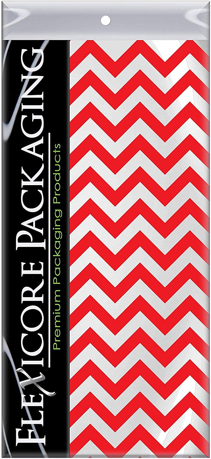 Red Chevron Tissue Paper, 15"x20", 100 ct