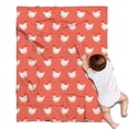 thumbnail image 1 of Red Chicken Pattern Blanket,Comfortable Soft Flannel Throw Blanket,All Season,Warm Lightweight Blankets for Sofa Bed Couch Living Room Chair,30"x40", 1 of 4