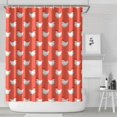 thumbnail image 1 of Red Chicken Pattern Shower Curtain 72"x84" ,Bathroom Decorative Shower Curtains Set with 12 Hooks,Modern Waterproof Washable Shower Curtain, 1 of 6