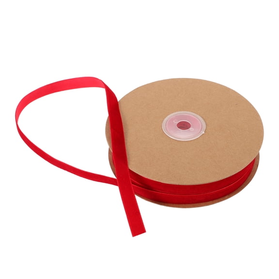 Red Chiffon Ribbon for Decor and Crafts 1 Roll Soft Textured Wrapping Ribbon for Presents and DIY