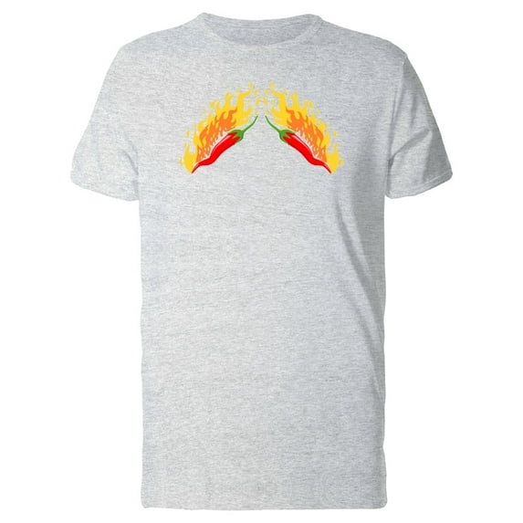 Red Chili Peppers On Fire T-Shirt Men -Image by Shutterstock, Male Small