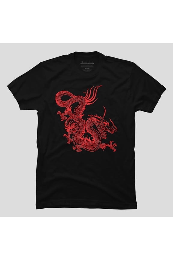 Red Chinese Dragon Funny Fantasy Mythical Creature - Eco-friendly InkPerfect for Any Occasion, H12015 T-Shirt, for Men and Women, Up to Size 5XL