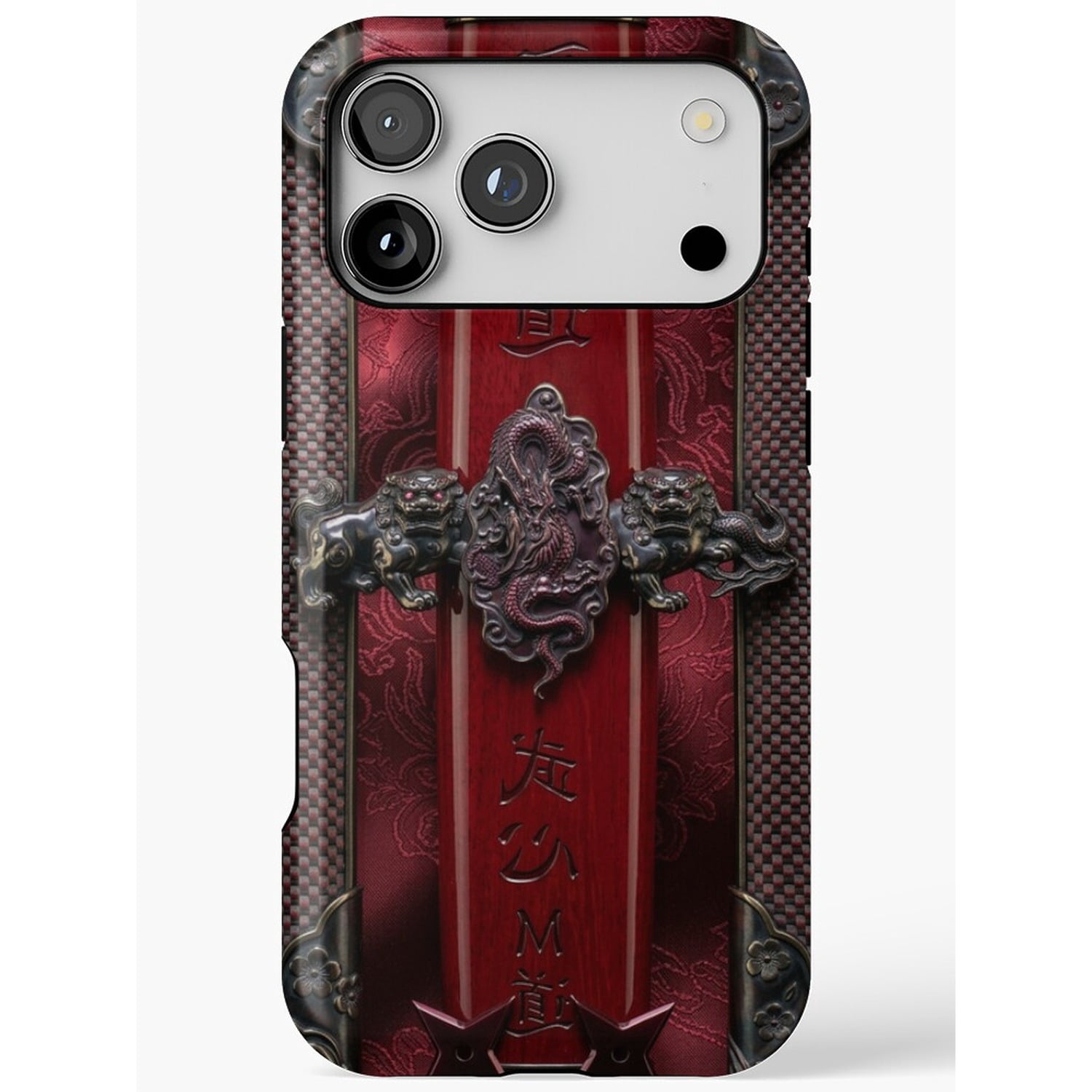 Red Chinese Guardian Lions and Mythical Beast Tough Case for Apple ...