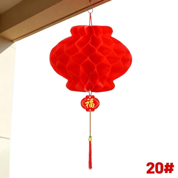 Red Chinese Lantern Decoration For Festivals And Celebrations Indoor Outdoor Use With LED Lights