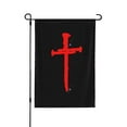 thumbnail image 1 of Red Christian Cross Of Nails Garden Flag 12.5x18 Inch Double Sided Decorations Outdoor Yard Flags For Outside Lawn Porch Garden Decor, 1 of 5
